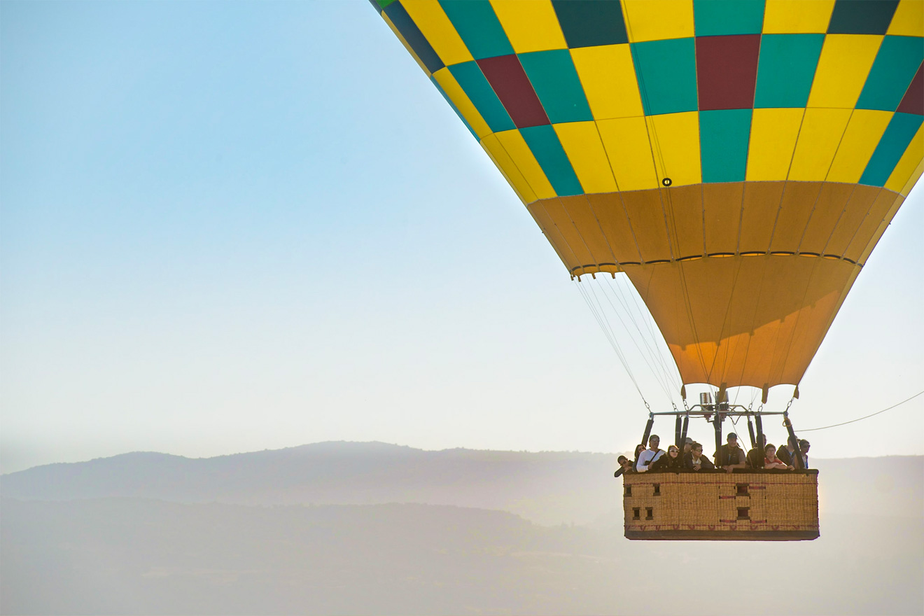 Hot air balloon ride in Napa Valley