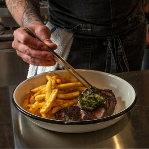 Kitchen Priest Ranch - steak and fries