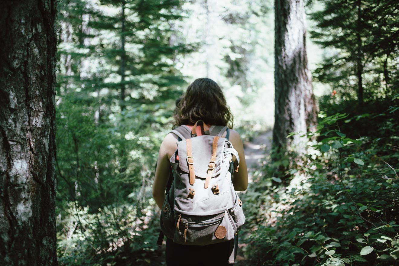 Woman in the forest outdoors