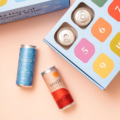 advent calendar, canned wine