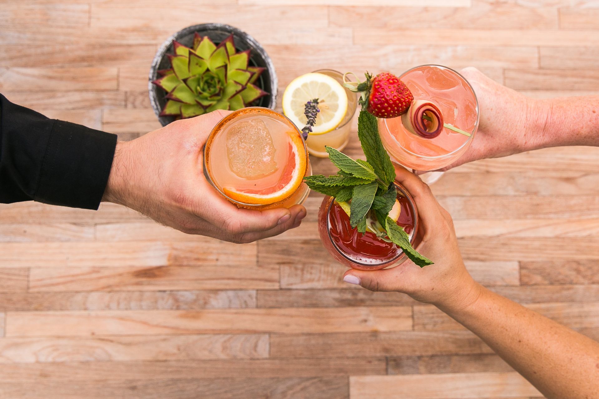 cocktails at Sam's Social Club in Calistoga, CA