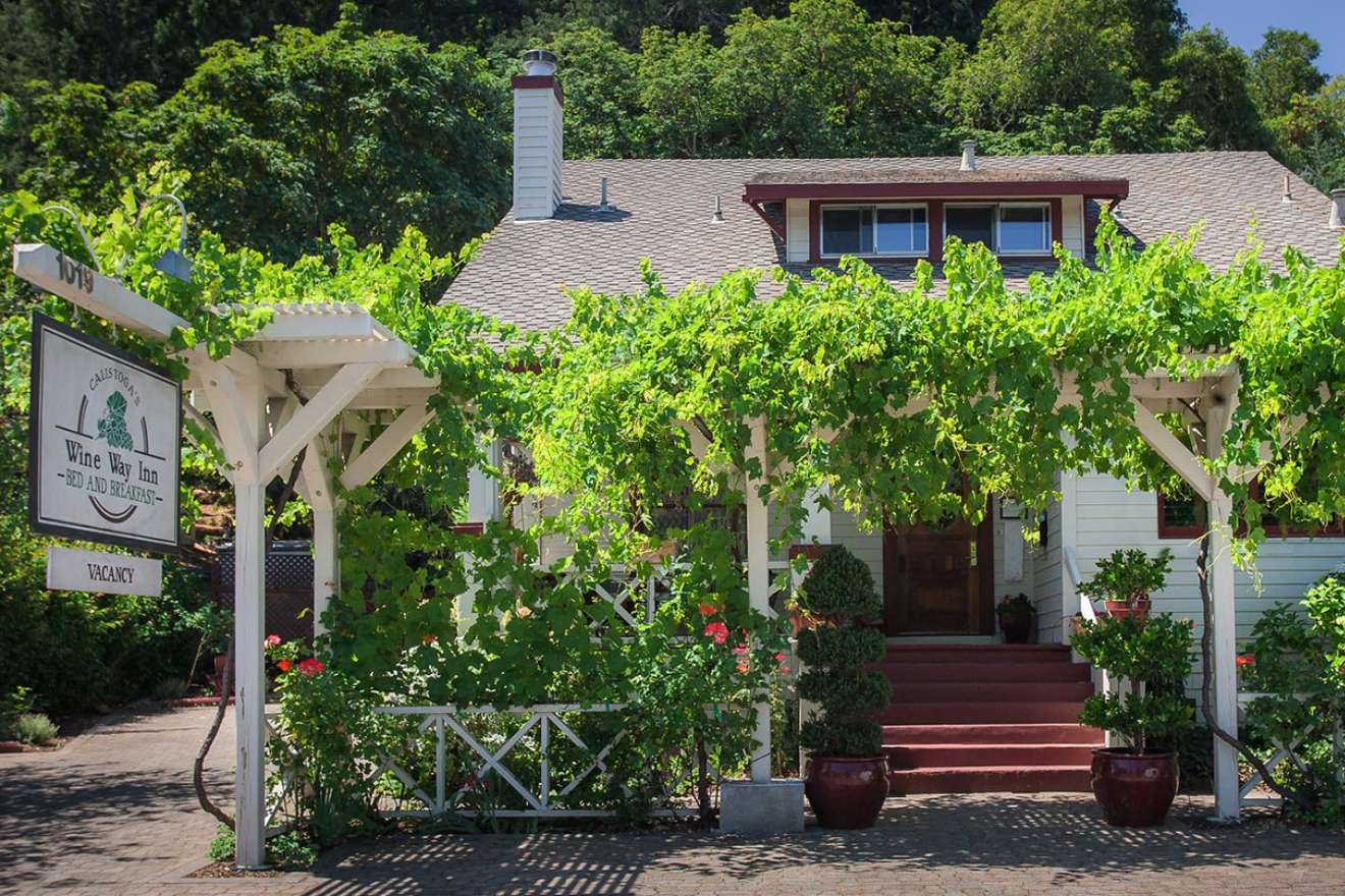 entrance sign and building